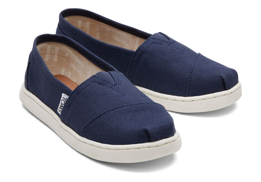 Navy Kids' Toms Youth Alpargata Canvas Alpargatas Ireland | IE294-028