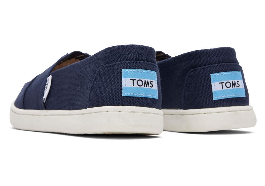 Navy Kids' Toms Youth Alpargata Canvas Alpargatas Ireland | IE294-028