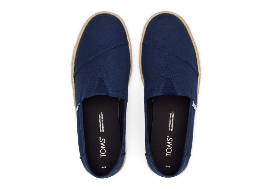 Navy Men's Toms Alpargata Rope 2.0 Alpargatas Ireland | IE561-836