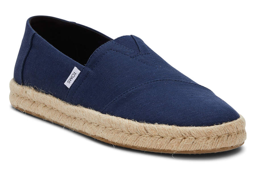 Navy Men's Toms Alpargata Rope 2.0 Alpargatas Ireland | IE561-836