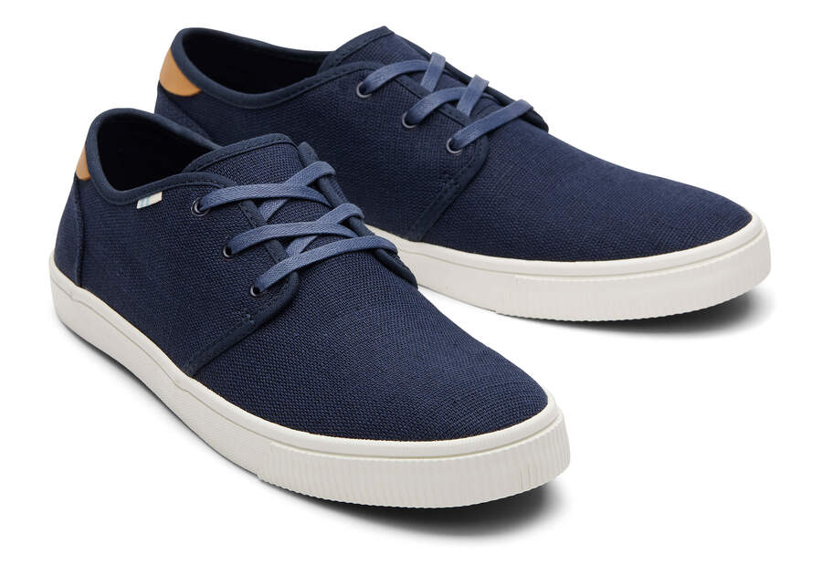 Navy Men's Toms Carlo Sneaker Sneakers Ireland | IE552-826