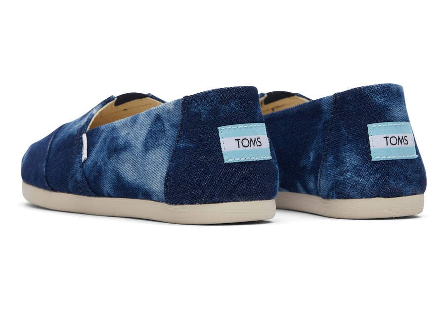 Navy Washed Denim Women's Toms Alpargata Washed Denim Alpargatas Ireland | IE509-854