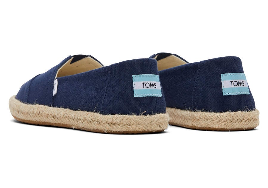 Navy Women's Toms Alpargata Recycled Cotton Rope Espadrille Espadrilles Ireland | IE683-340