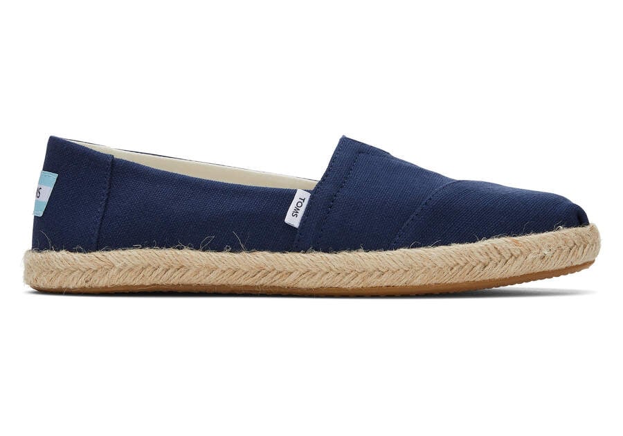 Navy Women\'s Toms Alpargata Recycled Cotton Rope Espadrille Espadrilles Ireland | IE683-340