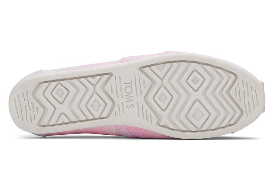 Neon Pink Tie Dye Twill Women's Toms Alpargata Tie-Dye Alpargatas Ireland | IE668-601