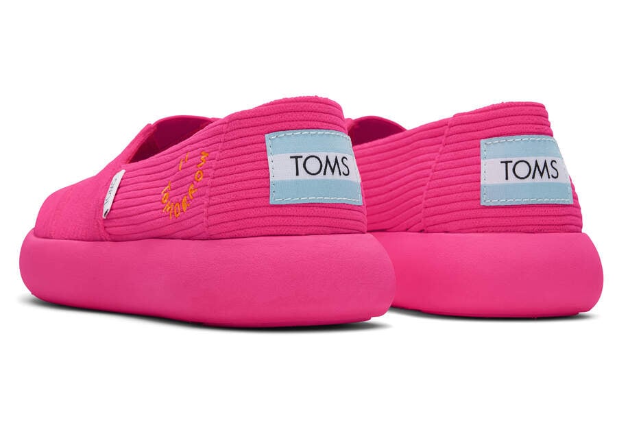 Neon Pink Women's Toms Mallow Sneakers Ireland | IE015-167