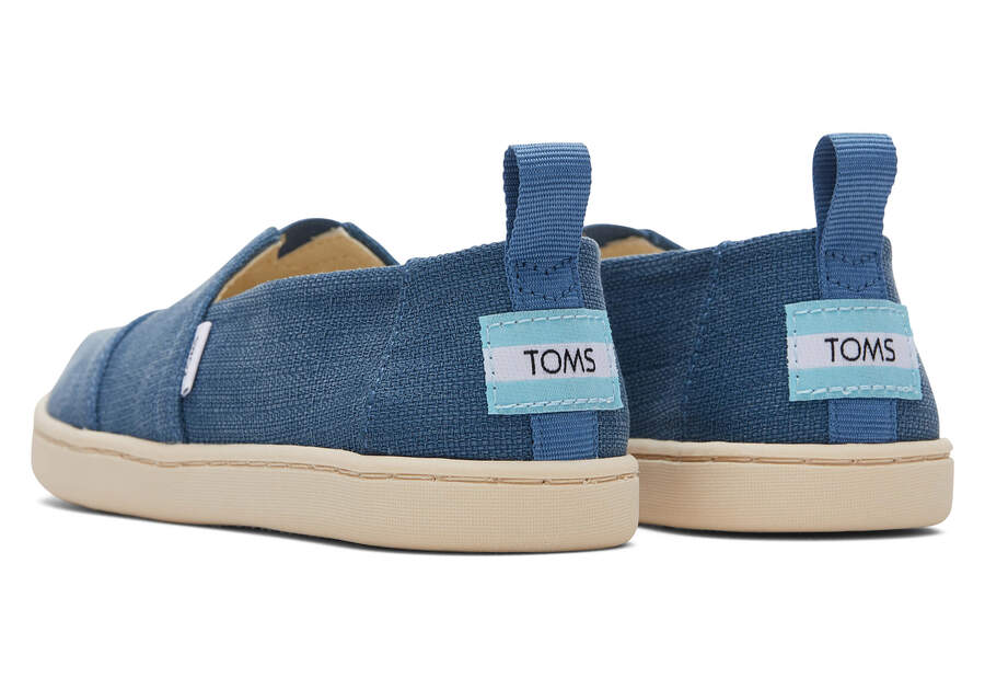 Ocean Blue Kids' Toms Youth Alpargata Refibra Tencel Textured Woven Alpargatas Ireland | IE524-359