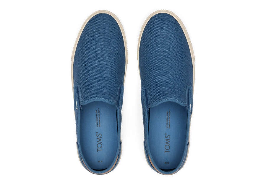 Ocean Blue Men's Toms Baja Slip On Sneakers Ireland | IE186-664