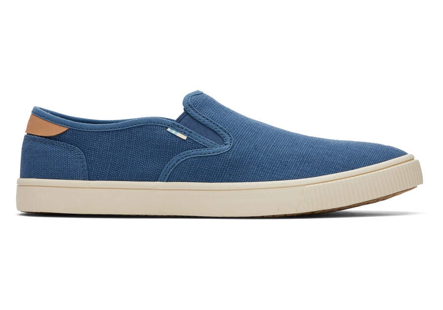 Ocean Blue Men\'s Toms Baja Slip On Sneakers Ireland | IE186-664