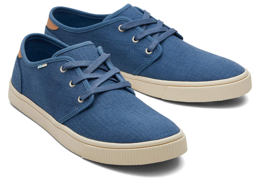 Ocean Blue Men's Toms Carlo Sneaker Sneakers Ireland | IE590-241