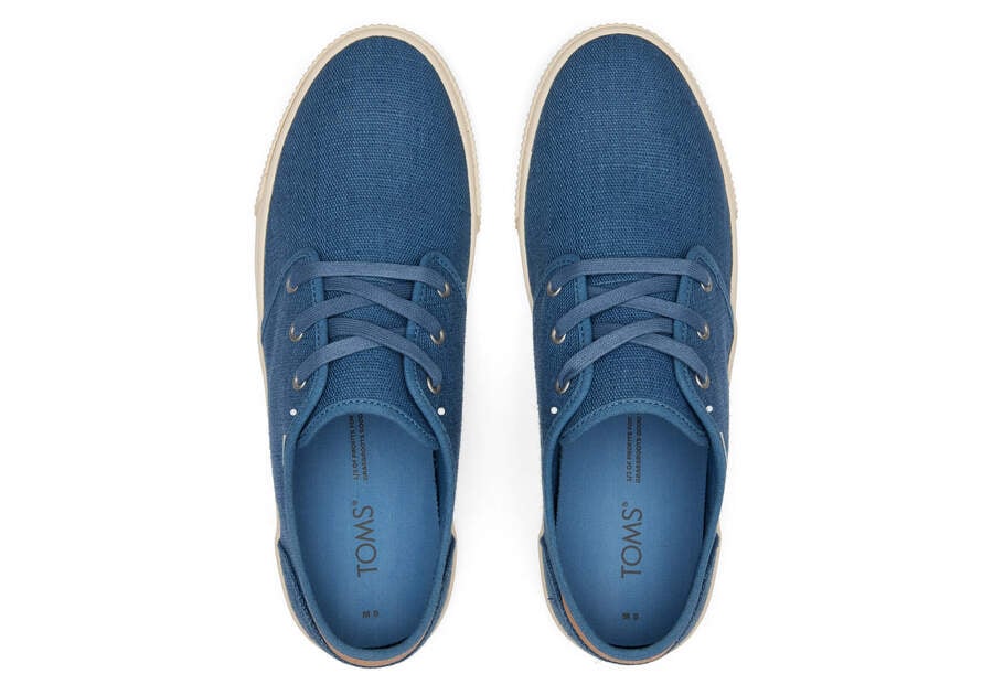 Ocean Blue Men's Toms Carlo Sneaker Sneakers Ireland | IE590-241