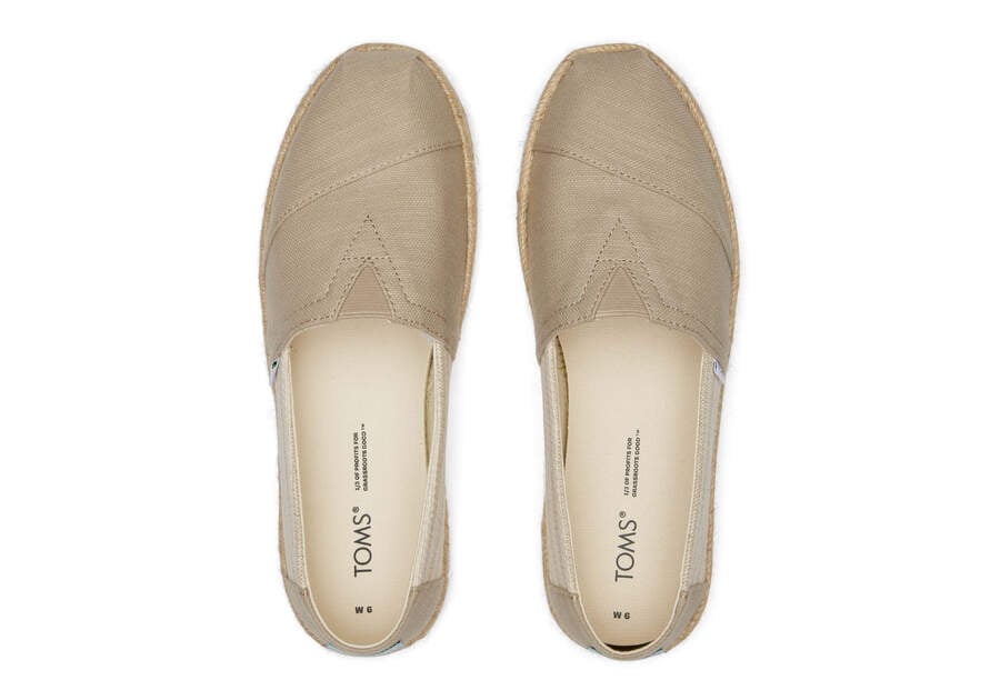 Oxford Tan Women's Toms Alpargata Recycled Cotton Rope Espadrille Espadrilles Ireland | IE639-355