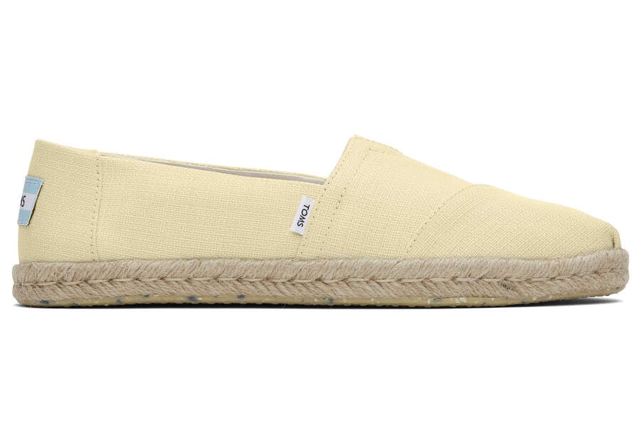 Pale Lemon Textured Woven Women\'s Toms Alpargata Rope Espadrille Espadrilles Ireland | IE745-481