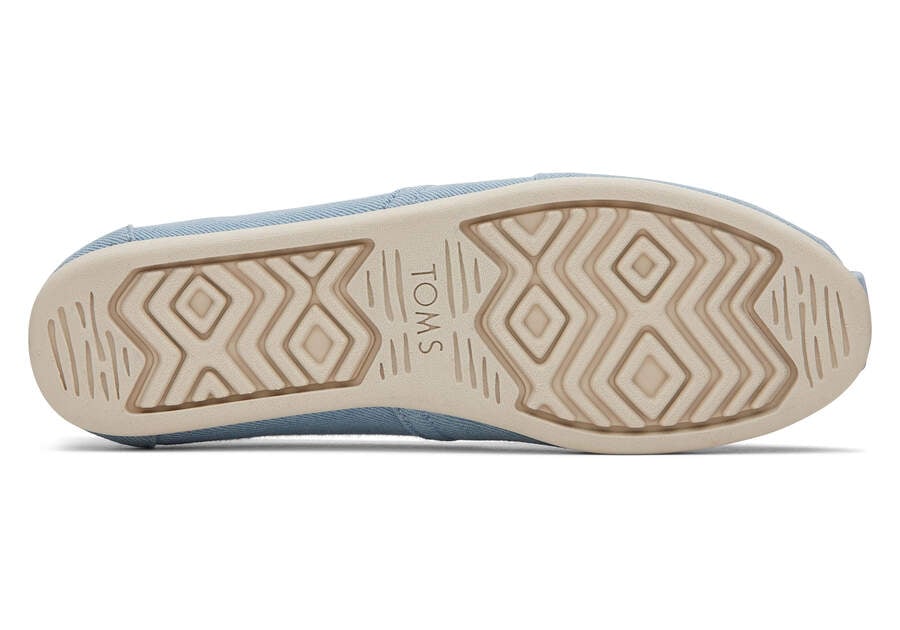 Pastel Blue Women's Toms Alpargata Washed Denim Alpargatas Ireland | IE694-399