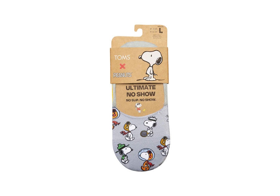 Peanuts Multi Men's Toms X Peanuts® Ultimate No Show 3 Pack Socks Ireland | IE217-138