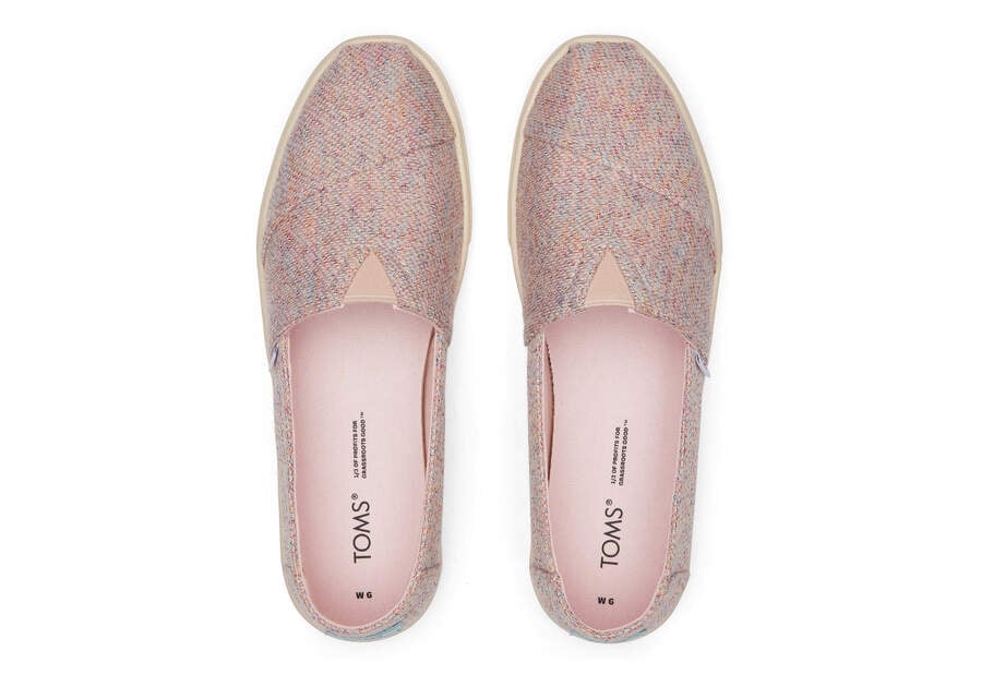 Pink Metallic Women's Toms Alpargata Cupsole Slip On Slip On Ireland | IE655-965