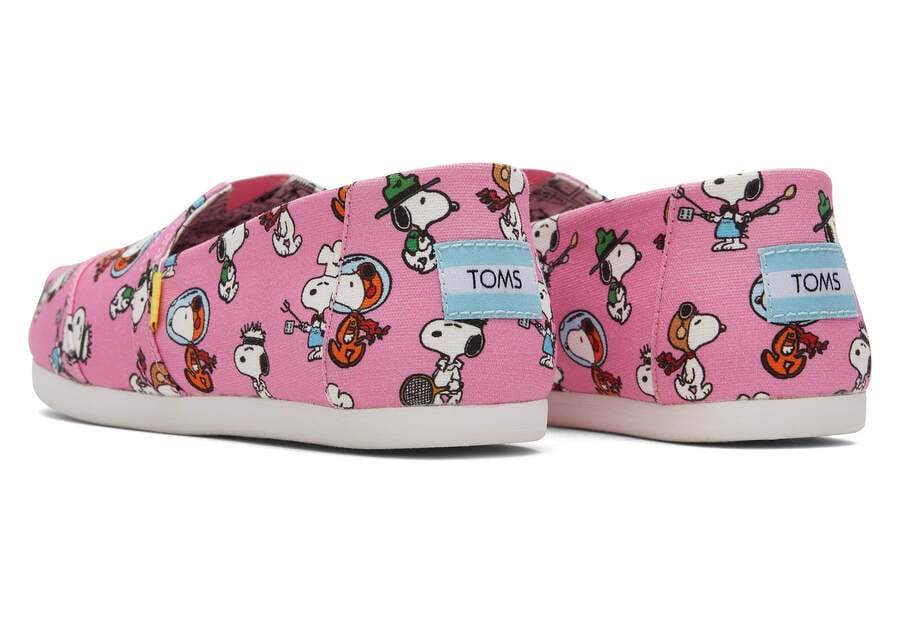 Pink Snoopy Print Women's Toms X Peanuts® Alpargata Alpargatas Ireland | IE800-618