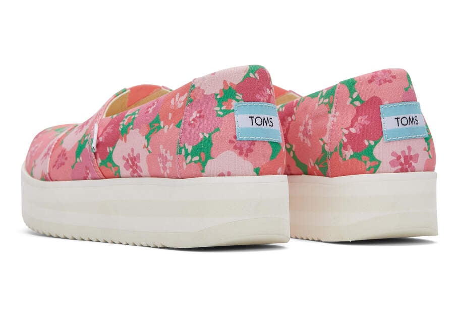 Pink Women's Toms Alpargata Midform Espadrille Platform Shoes Ireland | IE099-913