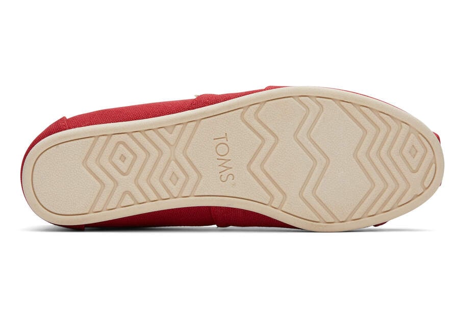 Red Women's Toms Alpargata Recycled Cotton Canvas Alpargatas Ireland | IE482-186