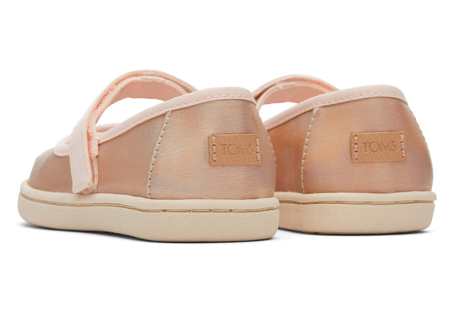 Rose Gold Kids' Toms Tiny Mary Jane Metallic Slip On Ireland | IE433-596