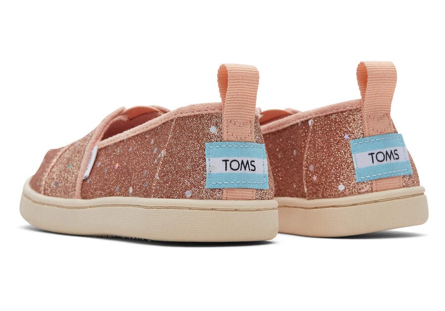 Rose Gold Kids' Toms Youth Alpargata Glitter Alpargatas Ireland | IE352-414