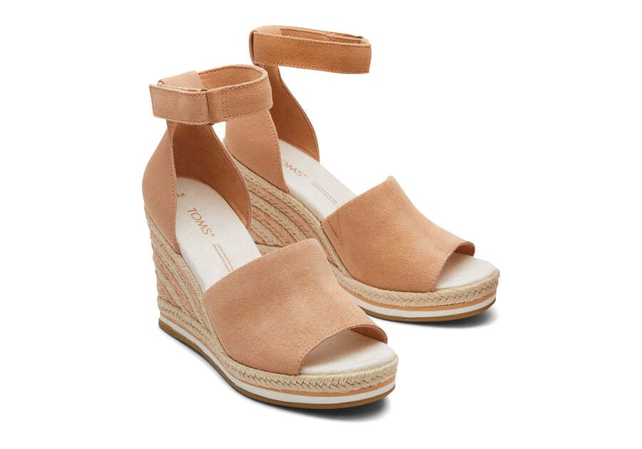 Sandy Beige Women's Toms Marisol Wedge Heel Heels Ireland | IE807-549