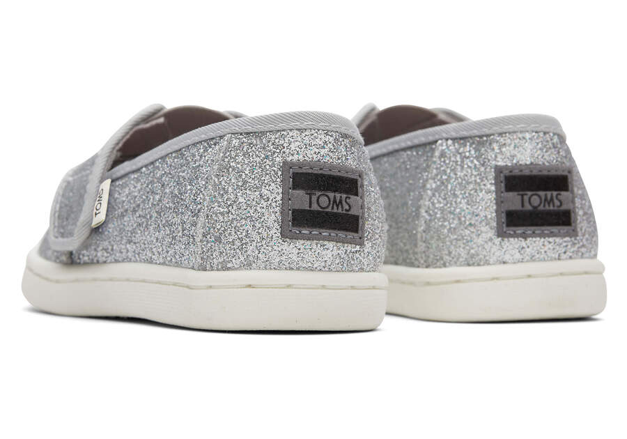 Silver Iridescent Kids' Toms Tiny Alpargata Glitter Alpargatas Ireland | IE584-603