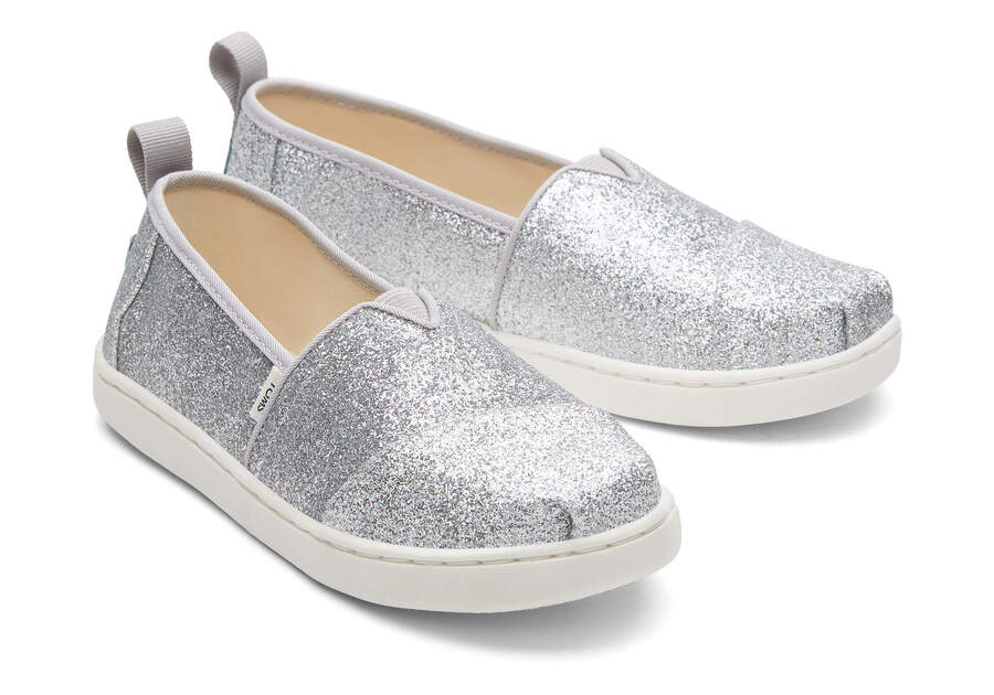 Silver Kids' Toms Youth Alpargata Glimmer Alpargatas Ireland | IE856-829