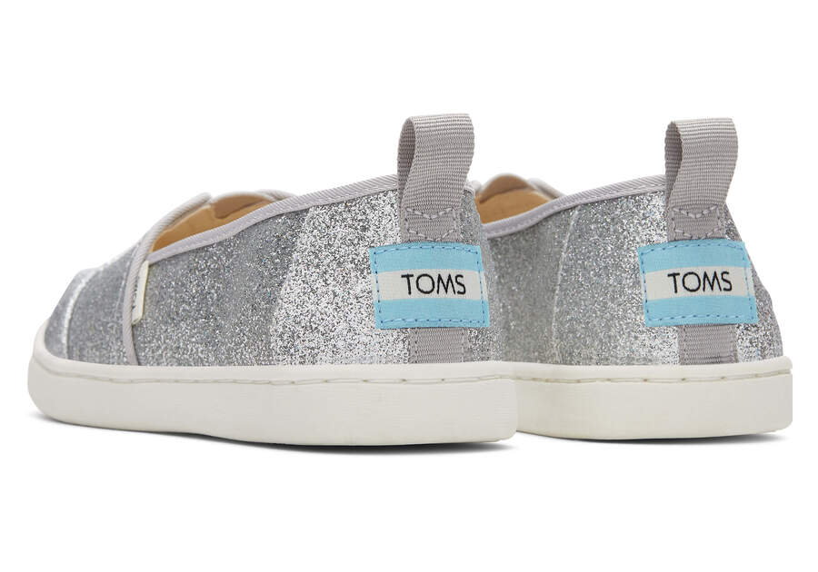 Silver Kids' Toms Youth Alpargata Glimmer Alpargatas Ireland | IE856-829