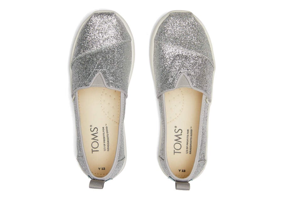 Silver Kids' Toms Youth Alpargata Glimmer Alpargatas Ireland | IE856-829