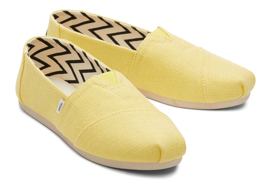 Sunny Yellow Women's Toms Alpargata Heritage Canvas Alpargatas Ireland | IE326-117