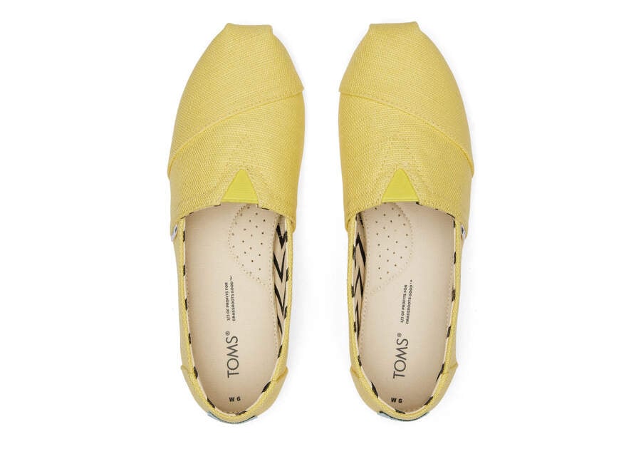 Sunny Yellow Women's Toms Alpargata Heritage Canvas Alpargatas Ireland | IE326-117