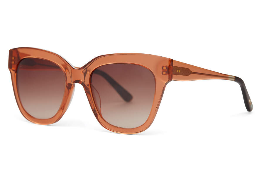 Terracotta Crystal-brown Gradient Women's Toms Sloane Sunglasses Ireland | IE954-805