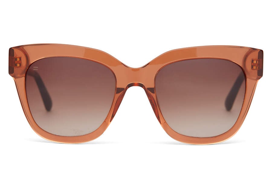 Terracotta Crystal-brown Gradient Women\'s Toms Sloane Sunglasses Ireland | IE954-805