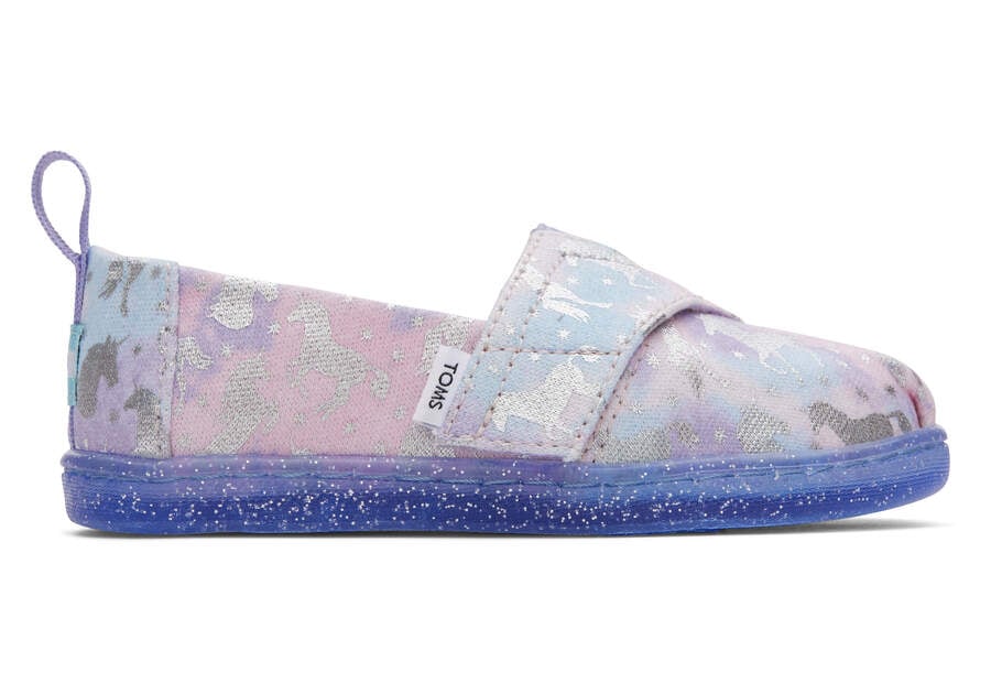 Tie Dye Foil Kids' Toms Tiny Alpargata Unicorn Alpargatas Ireland | IE138-224