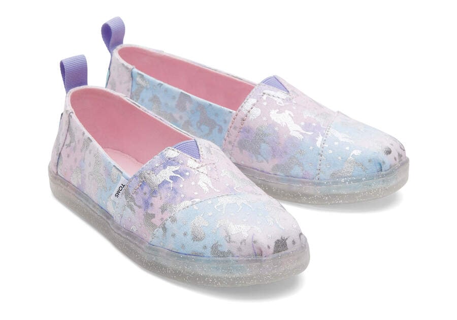 Tie Dye Foil Kids' Toms Youth Alpargata Unicorn Alpargatas Ireland | IE339-374