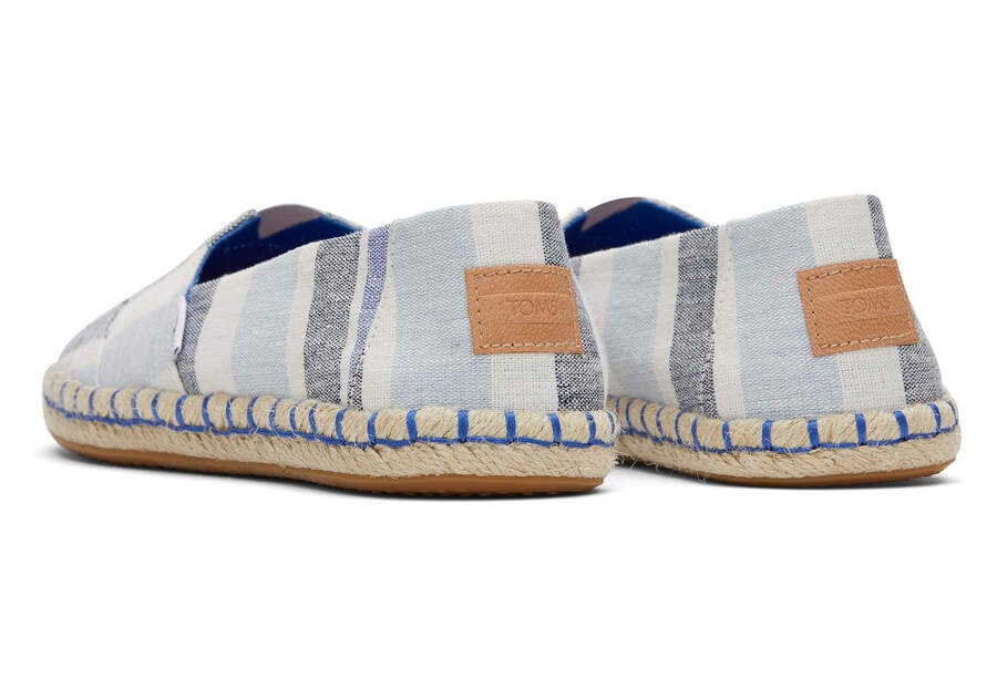 Twilight Blue Multi Stripes Women's Toms Alpargata Rope Espadrille Espadrilles Ireland | IE922-522