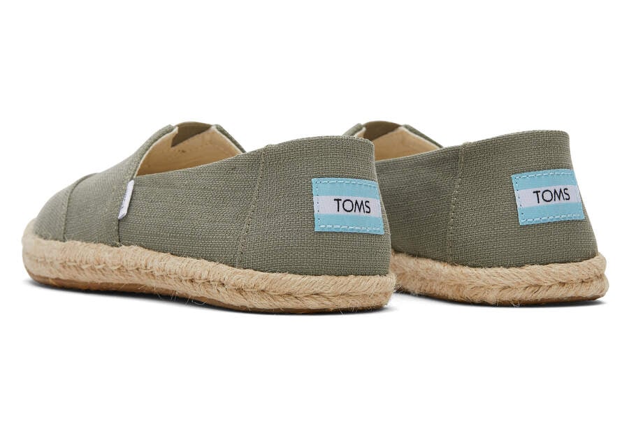 Vetiver Grey Textured Woven Women's Toms Alpargata Rope Espadrille Espadrilles Ireland | IE525-589