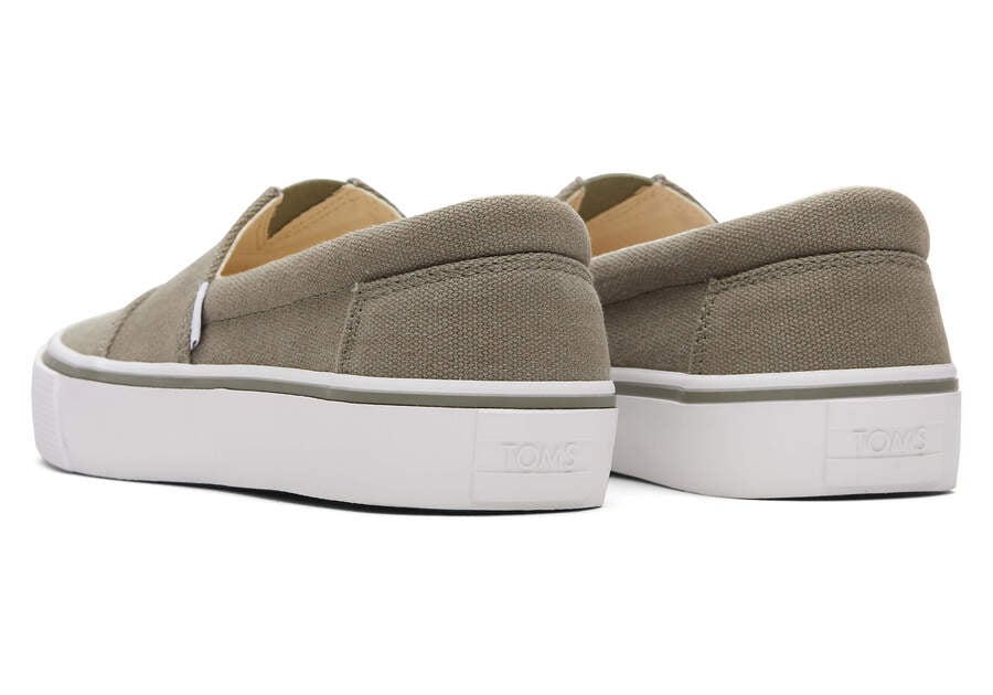 Vetiver Grey Women's Toms Fenix Slip On Ireland | IE863-418