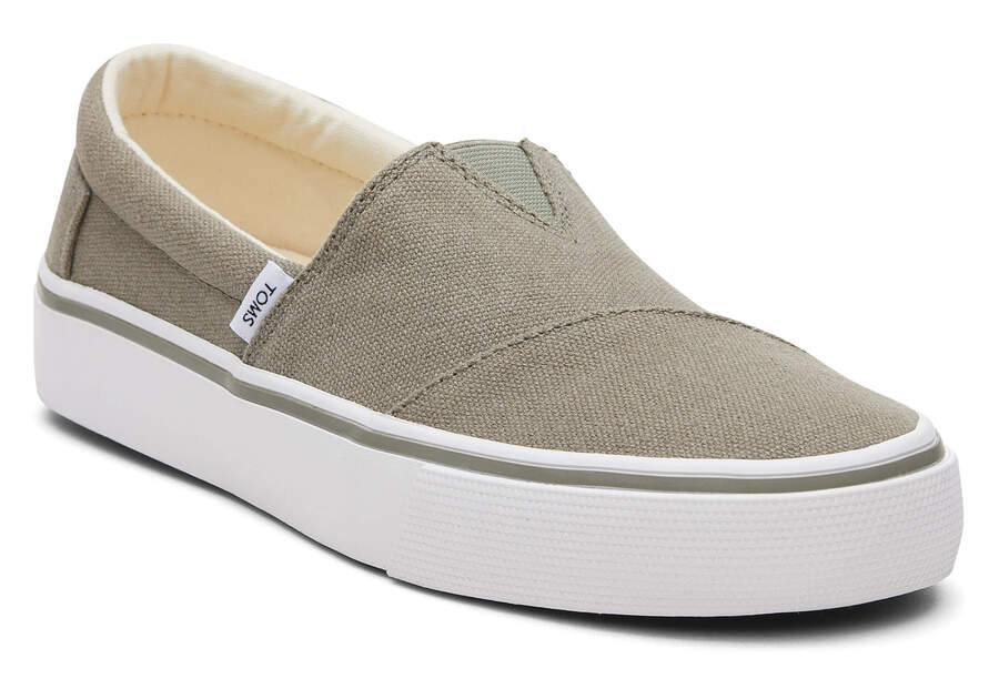 Vetiver Grey Women's Toms Fenix Slip On Ireland | IE863-418