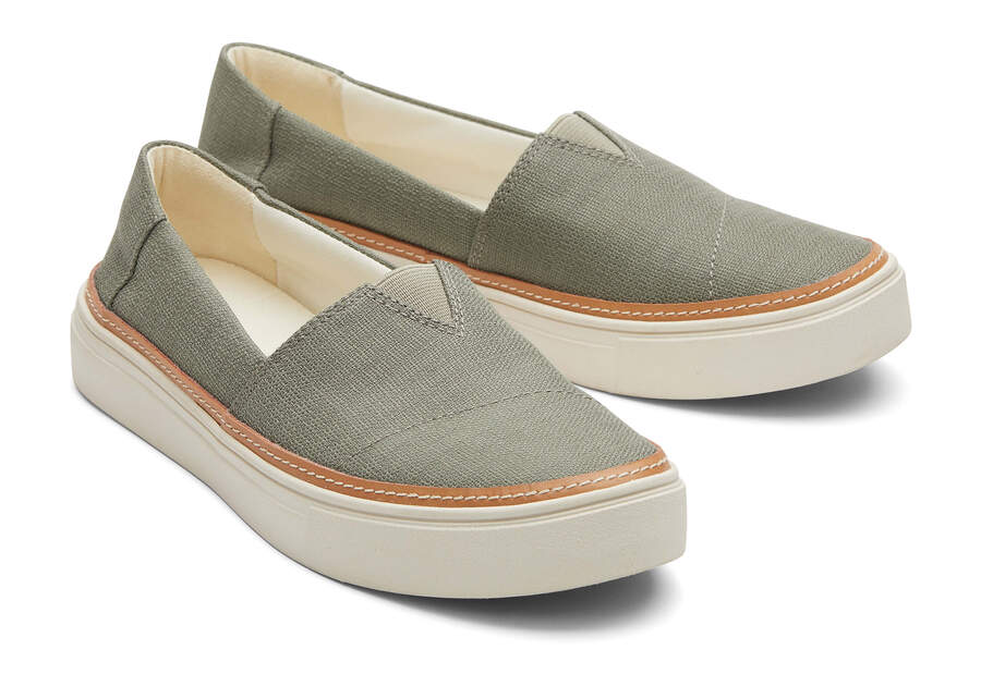 Vetiver Grey Women's Toms Parker Slip On Slip On Ireland | IE483-474