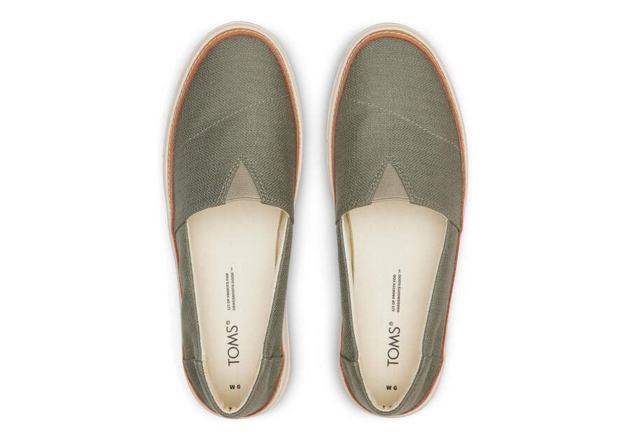 Vetiver Grey Women's Toms Parker Slip On Slip On Ireland | IE483-474