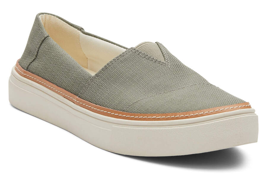 Vetiver Grey Women's Toms Parker Slip On Slip On Ireland | IE483-474