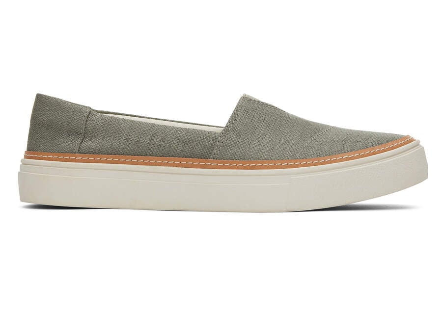 Vetiver Grey Women\'s Toms Parker Slip On Slip On Ireland | IE483-474