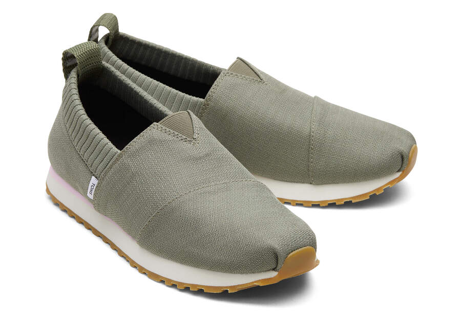 Vetiver Grey Women's Toms Resident Slip On Ireland | IE849-938