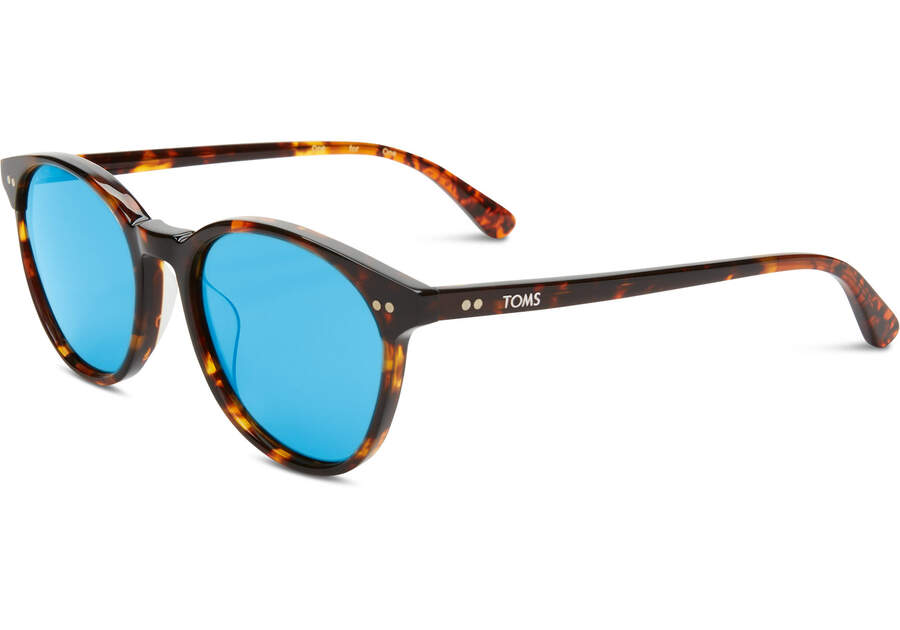 Whiskey Tortoise-black Diamond Mirror Women's Toms Bellini Sunglasses Ireland | IE676-666