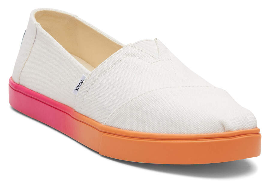 White Canvas Women's Toms Alpargata Cupsole Slip On Alpargatas Ireland | IE249-217