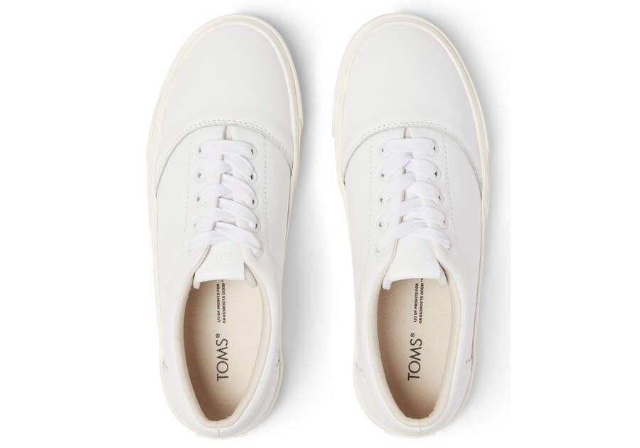 White Leather Women's Toms Fenix Sneakers Ireland | IE957-590