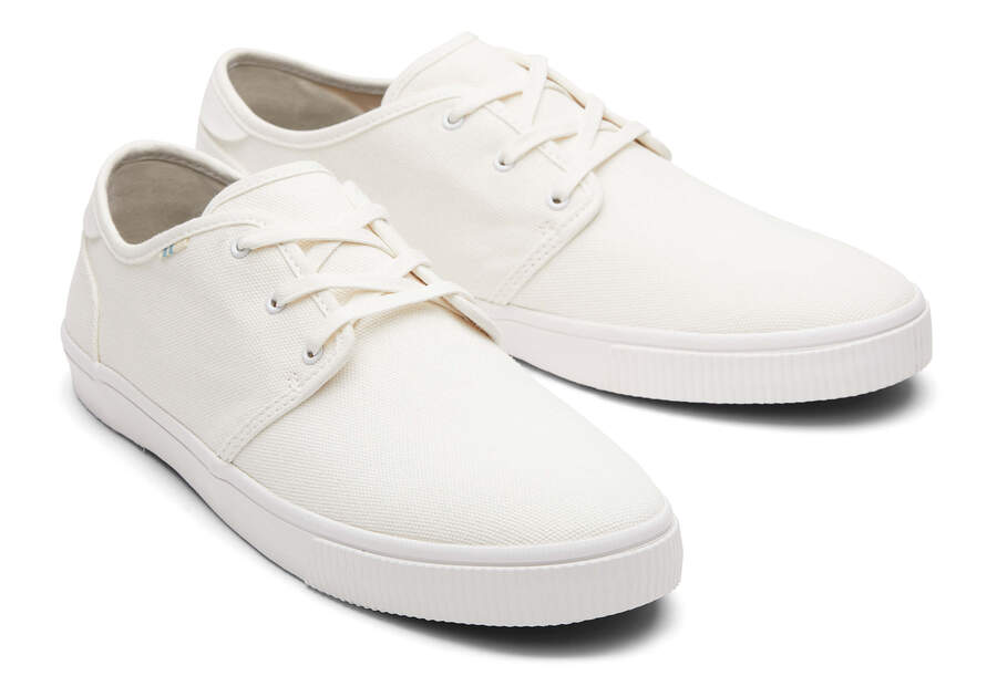 White Men's Toms Carlo Sneaker Sneakers Ireland | IE292-483