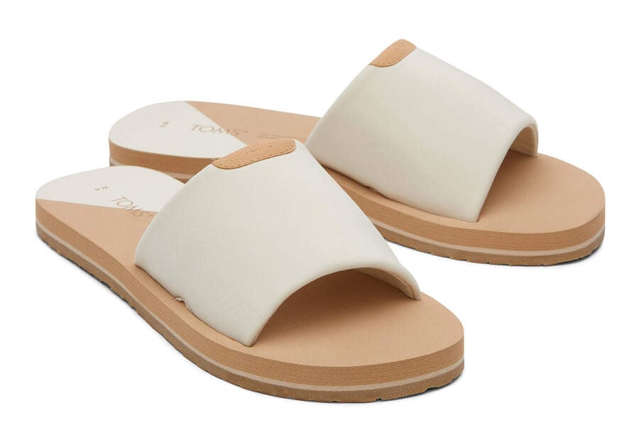 White Repreve Jersey Women\'s Toms Carly Sandal Sandals Ireland | IE344-372